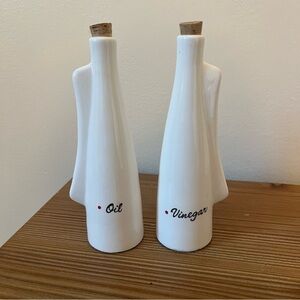 Vintage Porcelain Oil Vinegar Cruets Set MCM
